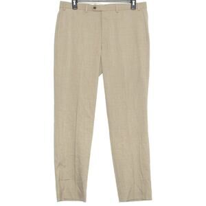 Lauren Ralph Lauren Mens Dress Pants Flat Front Preppy Classic Trouser Brown 36